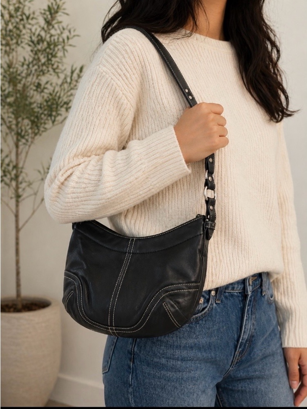 2004 Coach Soho Hobo Black Leather Bag – Classic Y2K Shoulder Bag